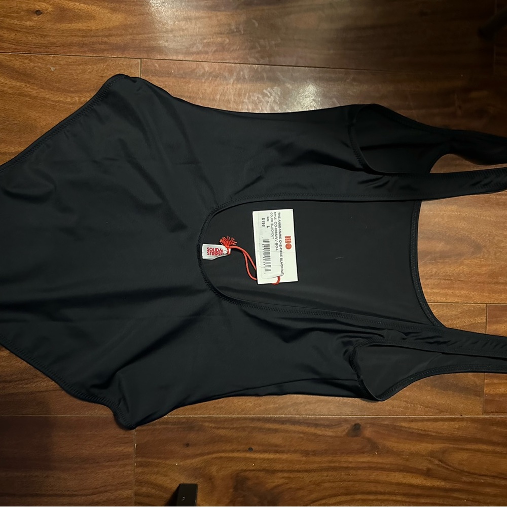 SOLID & STRIPED Blackout One-Piece Swimsuit size large NWT - Picture 4 of 8
